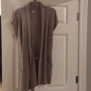 Tan wool sweater vest Gap